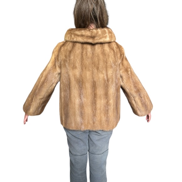 Vintage Furs by Pollans Women’s Blonde Mink Fur Coat Warm Luxury Outdoors M/L - Picture 5 of 15